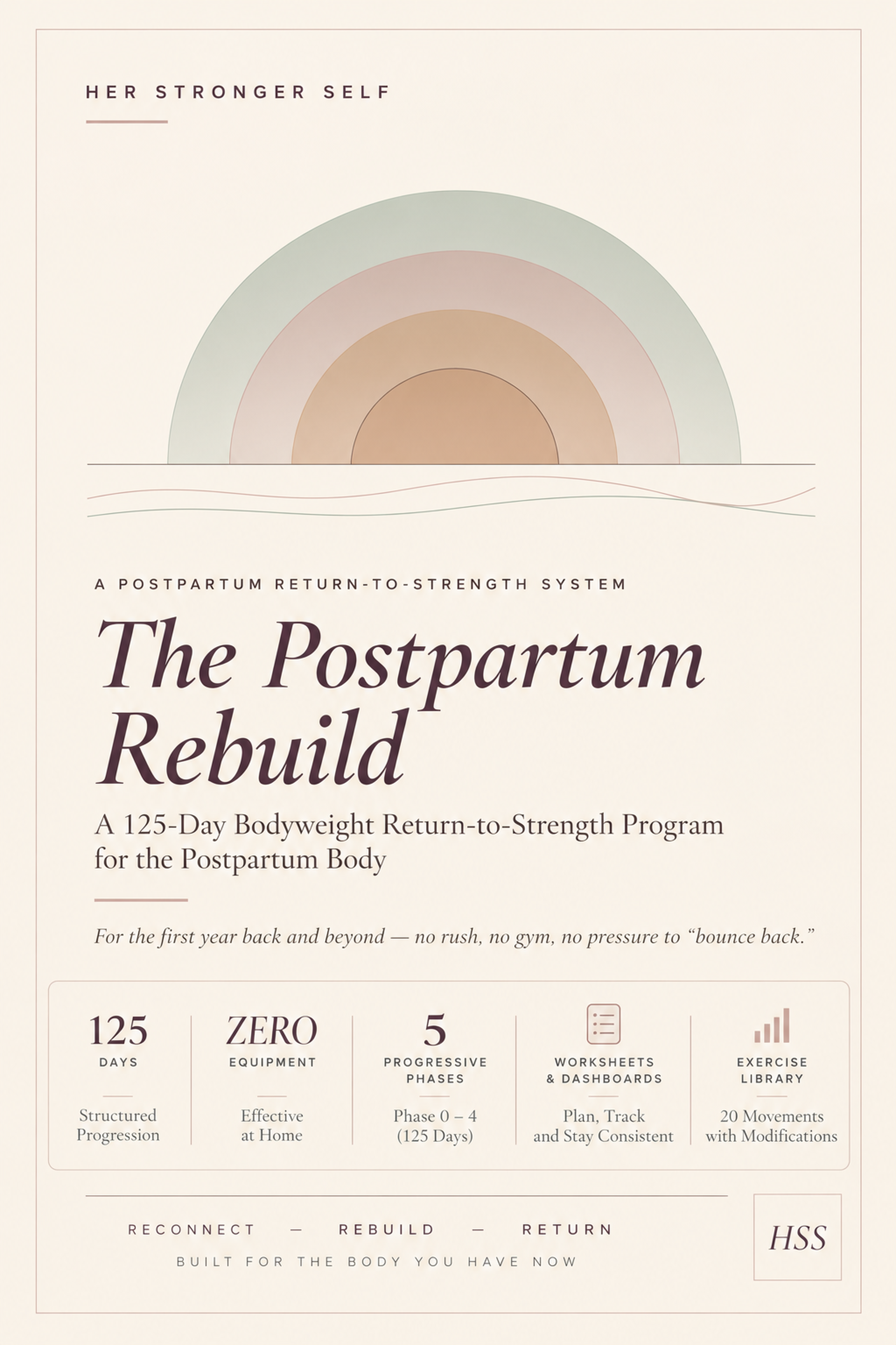 Her Stronger Self — The Postpartum Rebuild program cover